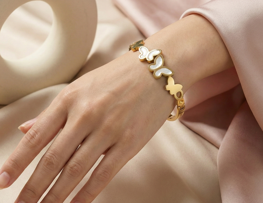 Butterfly Pearl Grace Bangle
