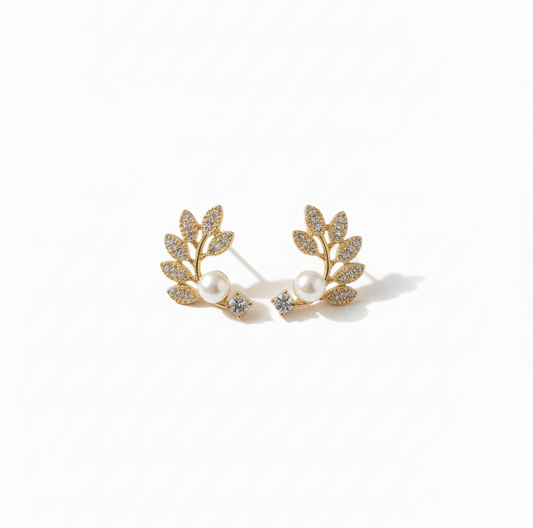 Pearl Leaf Radiance Studs