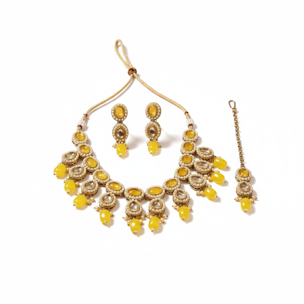 Haldi Glow Necklace Set
