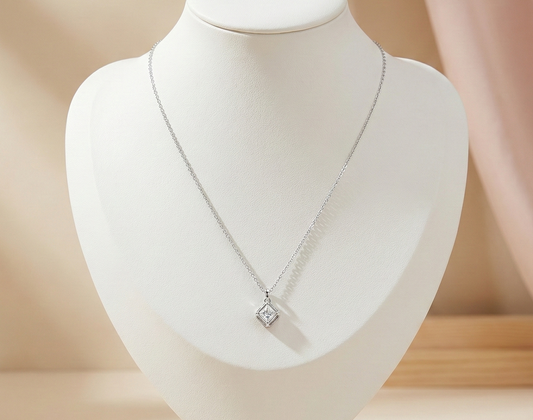Radiant Square Crystal Necklace
