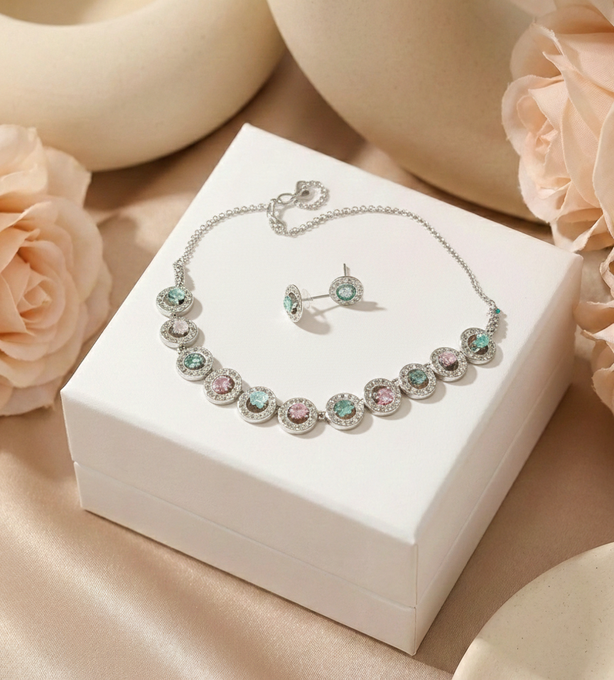 Pastel Halo Necklace Set