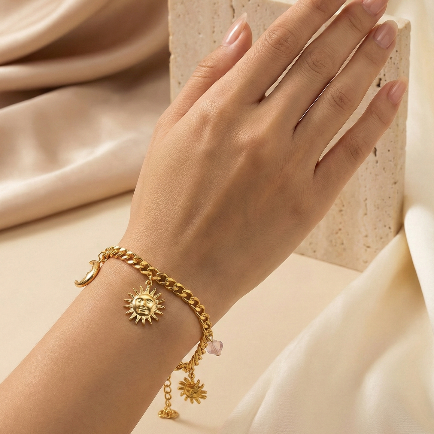 Celestial Sun Charm Bracelet