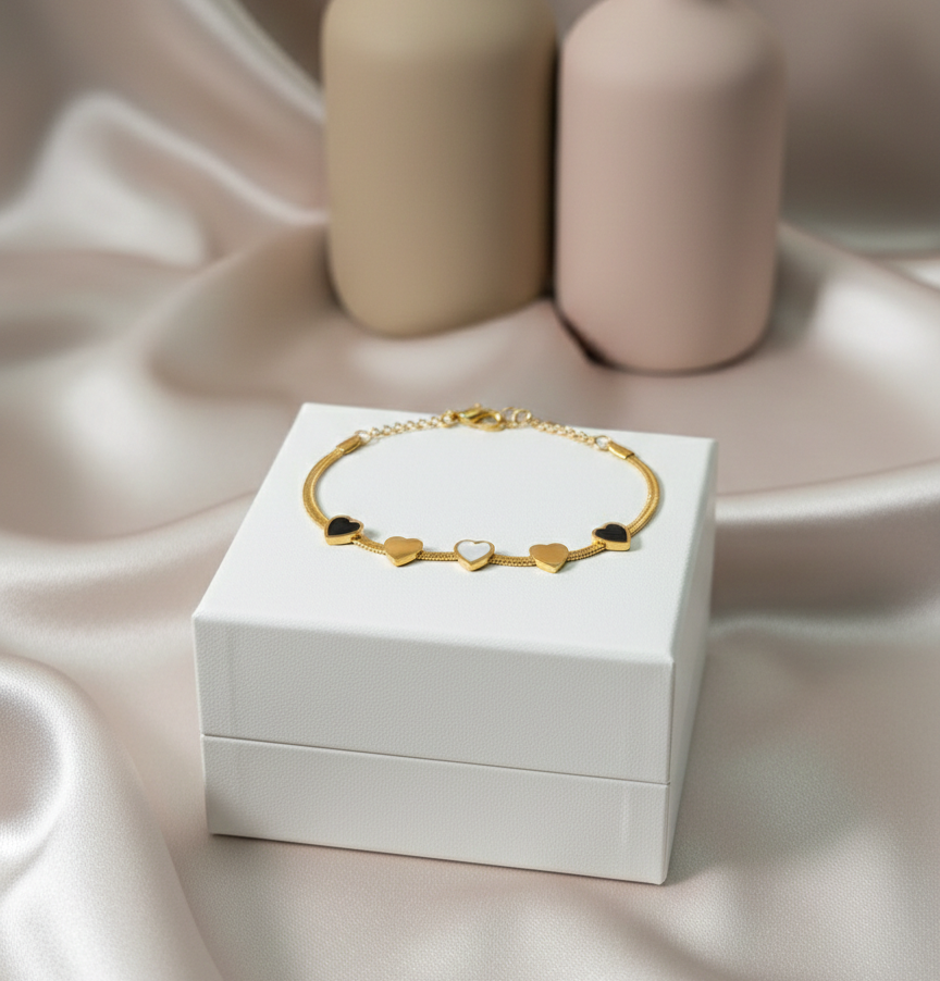 Golden Love Charm Bracelet