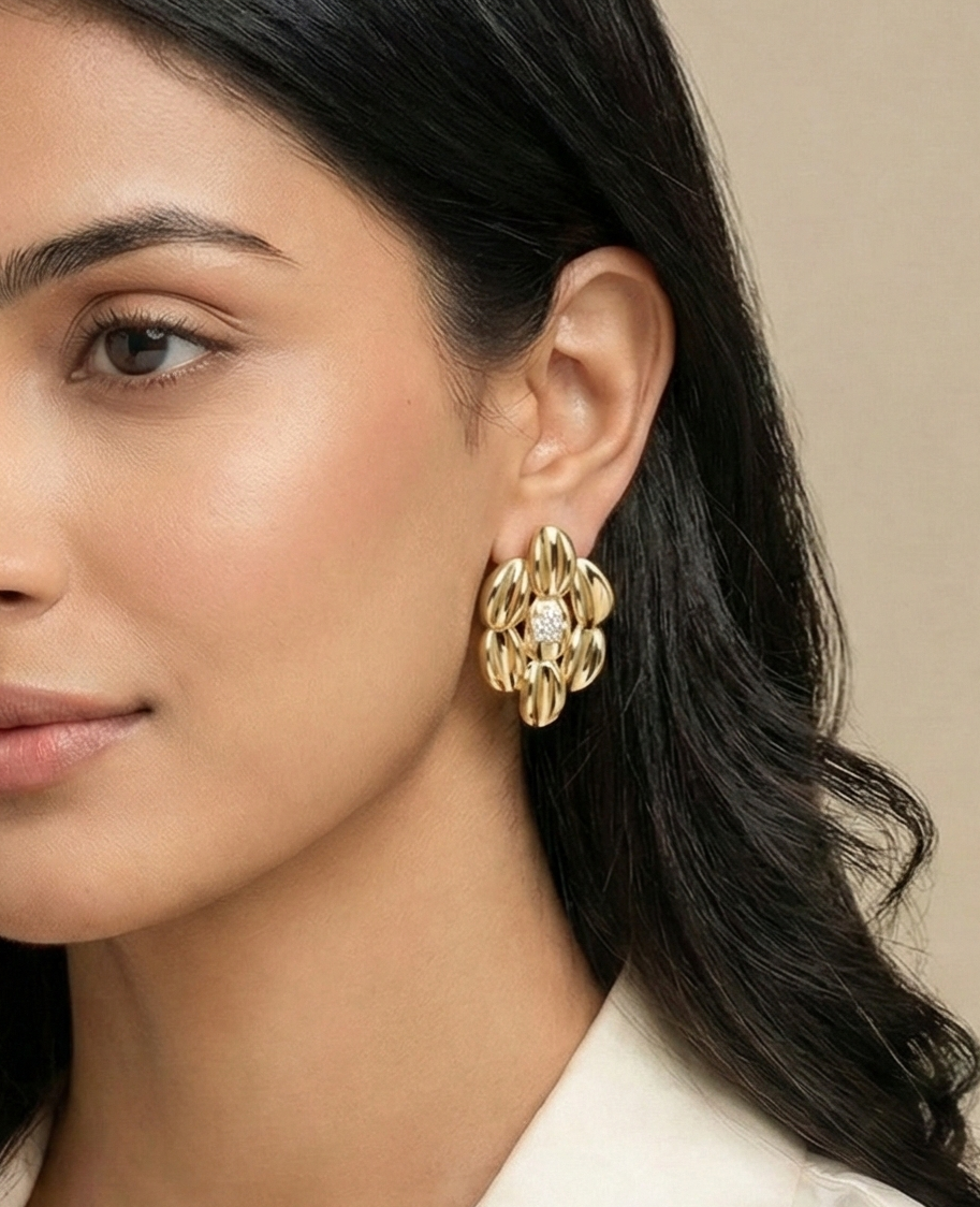Gilded Blossom Luxe Studs