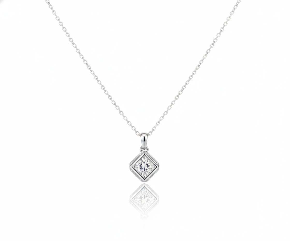 Radiant Square Crystal Necklace