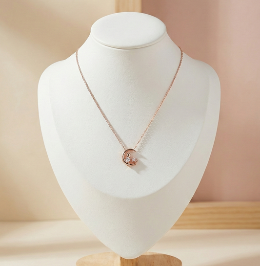 Moon Crystal Pendant Necklace