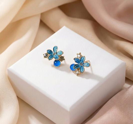 Korean Lavender Bloom Earrings