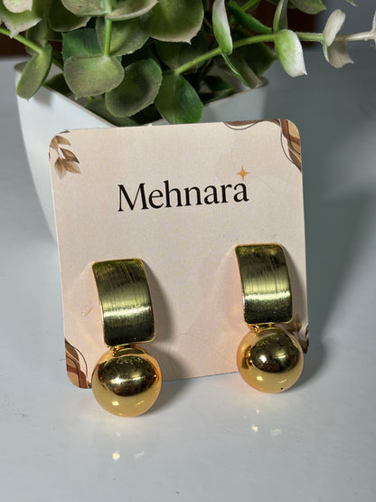 Korean Minimal Gold Sphere Drops