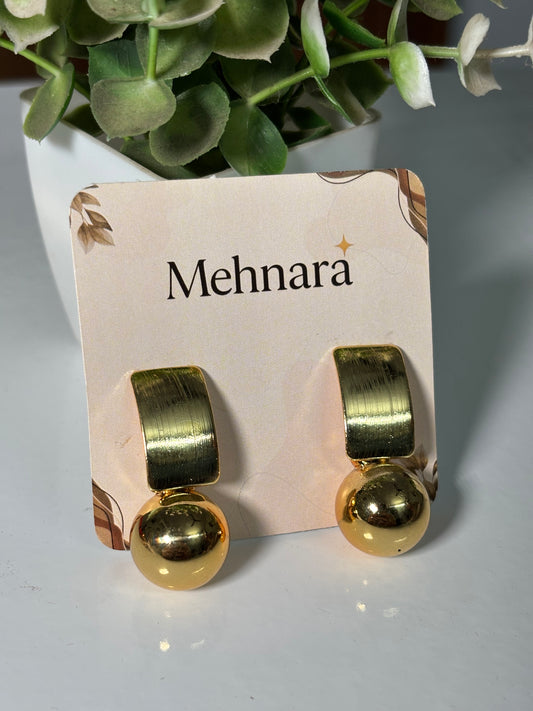Korean Minimal Gold Sphere Drops