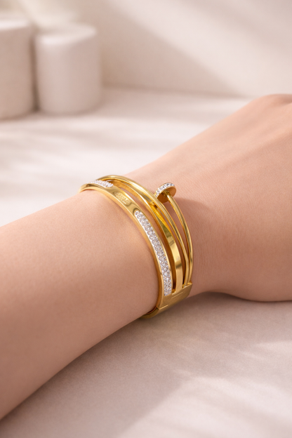 Aurora Gold Diamond Cuff
