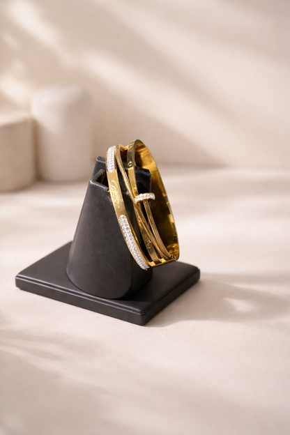 Aurora Gold Diamond Cuff