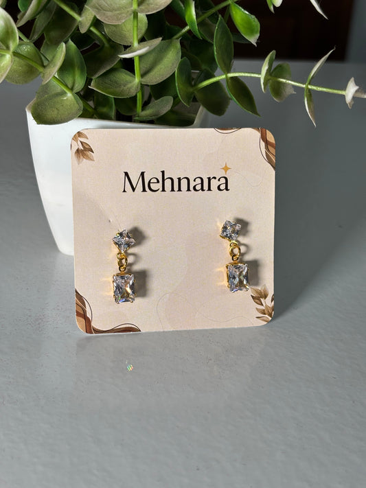 Crystal Duo Drop Earrings