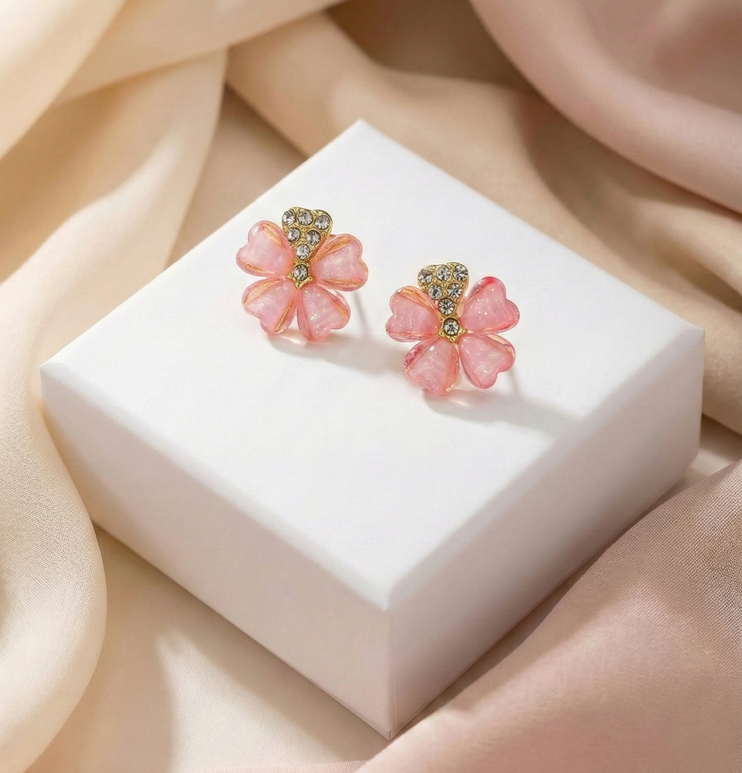 Blush Bloom Stud Earrings