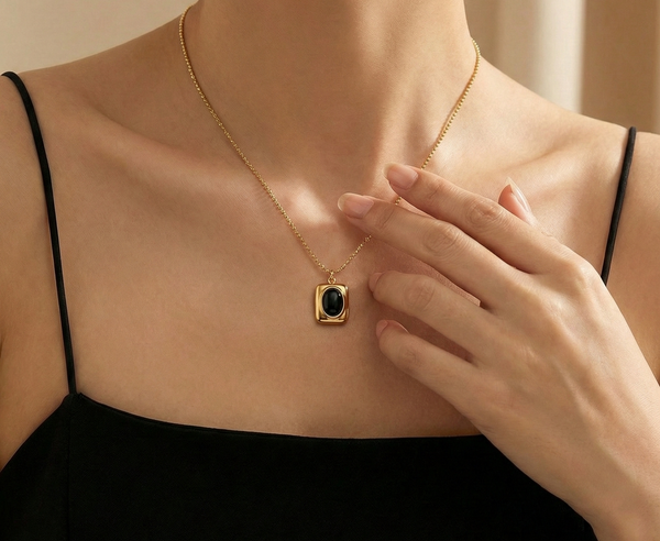 Midnight Onyx Pendant Necklace