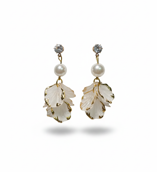 Pearl Petal Cascade Earrings