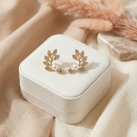 Pearl Leaf Radiance Studs