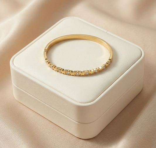 Regal Bloom Diamond Bangle