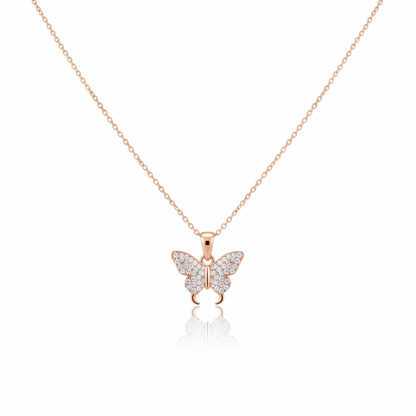 Rose Crystal Pendant Necklace