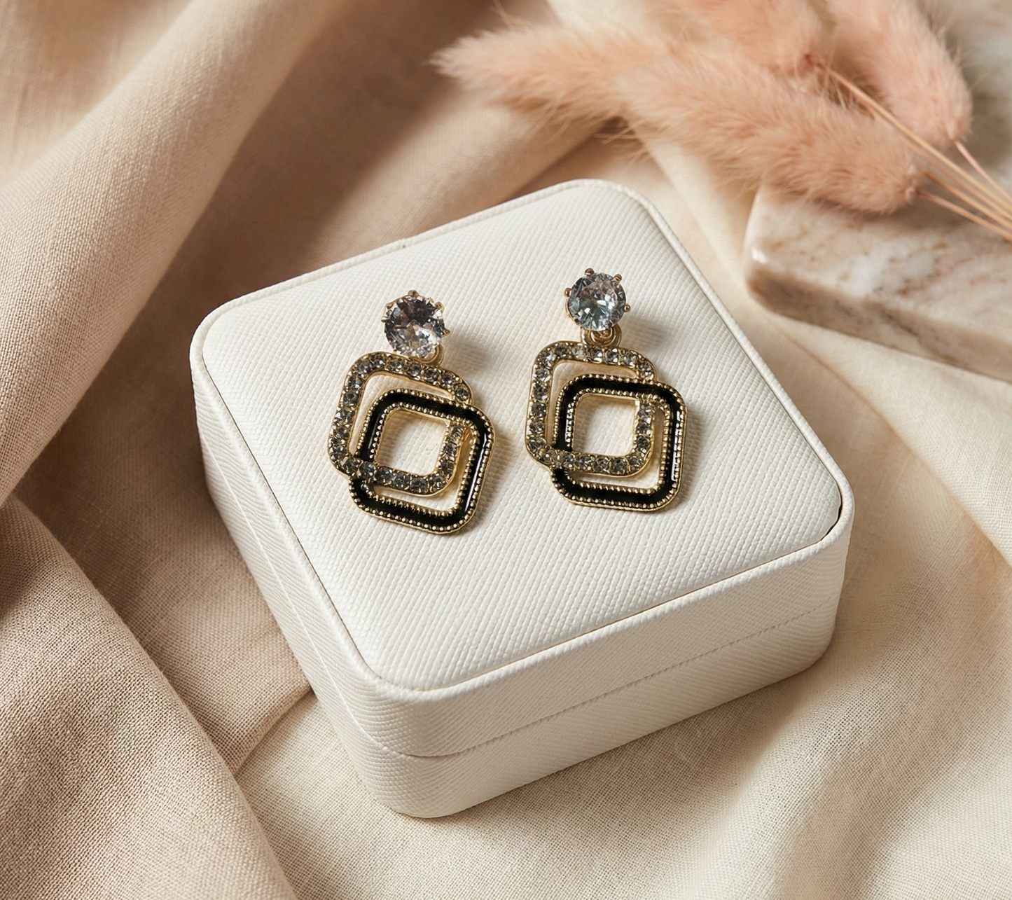 Midnight Square Sparkle Drops