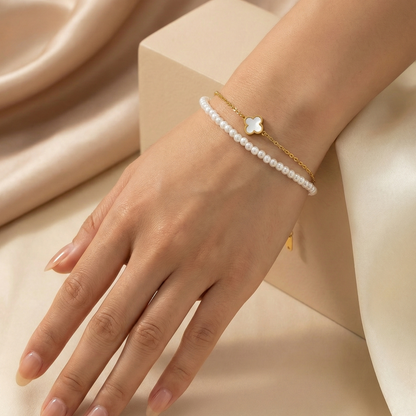 Pearl Clover Harmony Bracelet