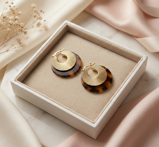 Gold Statement Hoop Earrings