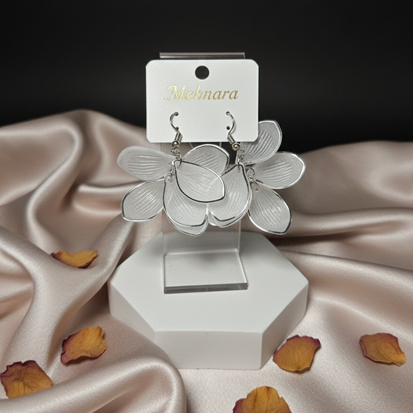 Silver Whisper Bloom Earrings