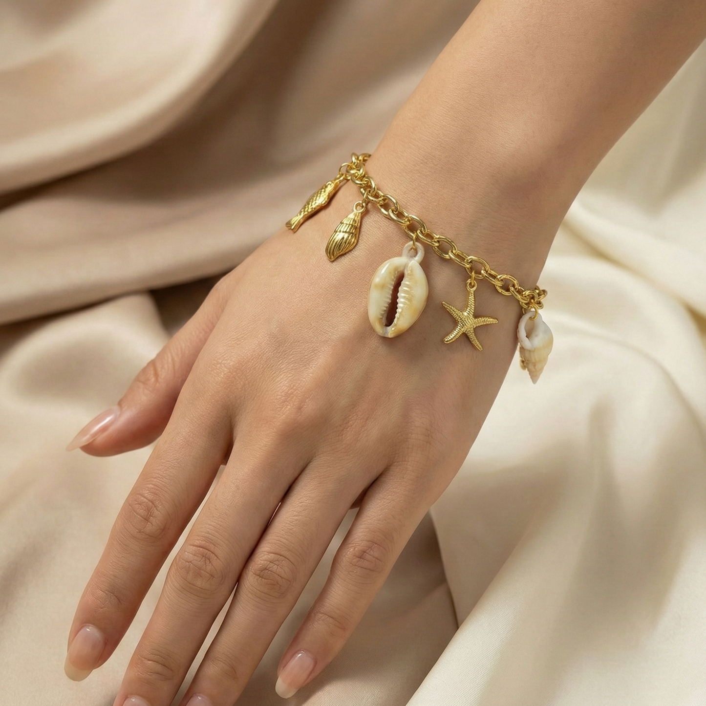 Ocean Whisper Charm Bracelet