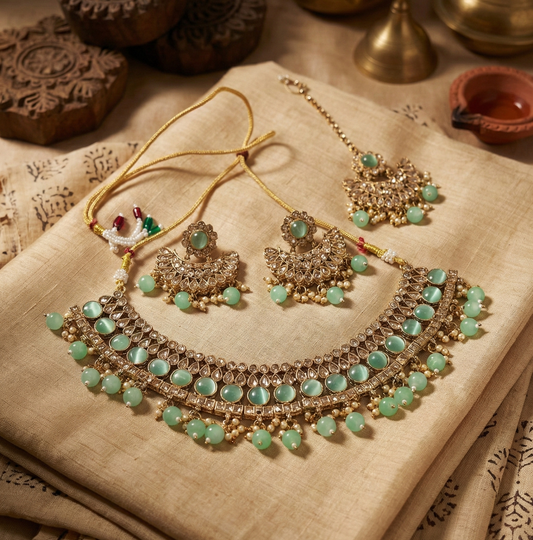 Emerald Noor Kundan Set