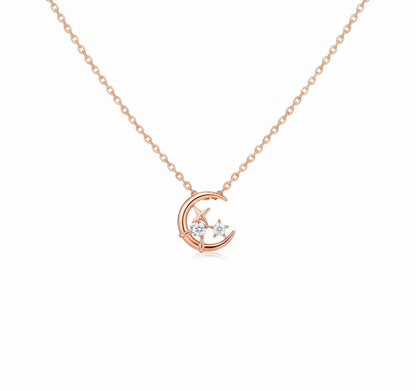 Moon Crystal Pendant Necklace