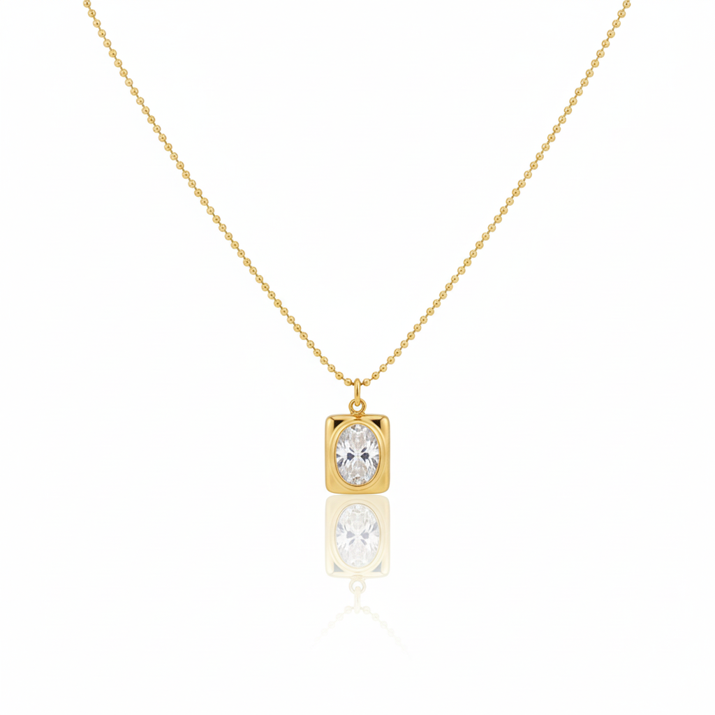 Golden Radiance Pendant Necklace