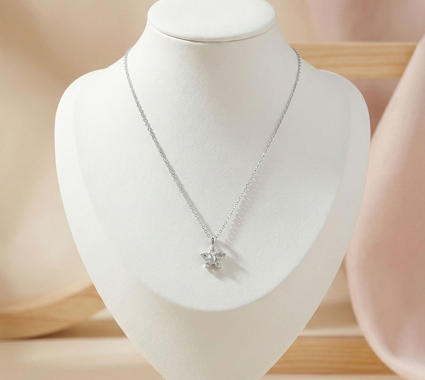 Crystal Butterfly Pendant Necklace