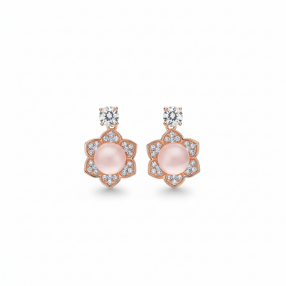 Blush Bloom Crystal Studs