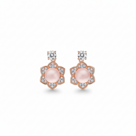 Blush Bloom Crystal Studs