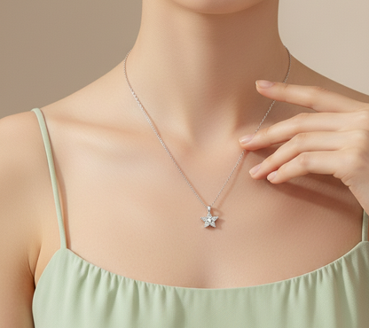 Crystal Butterfly Pendant Necklace