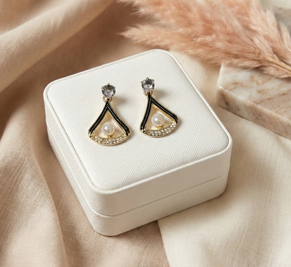 Noir Pearl Frame Drops