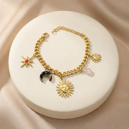 Celestial Sun Charm Bracelet