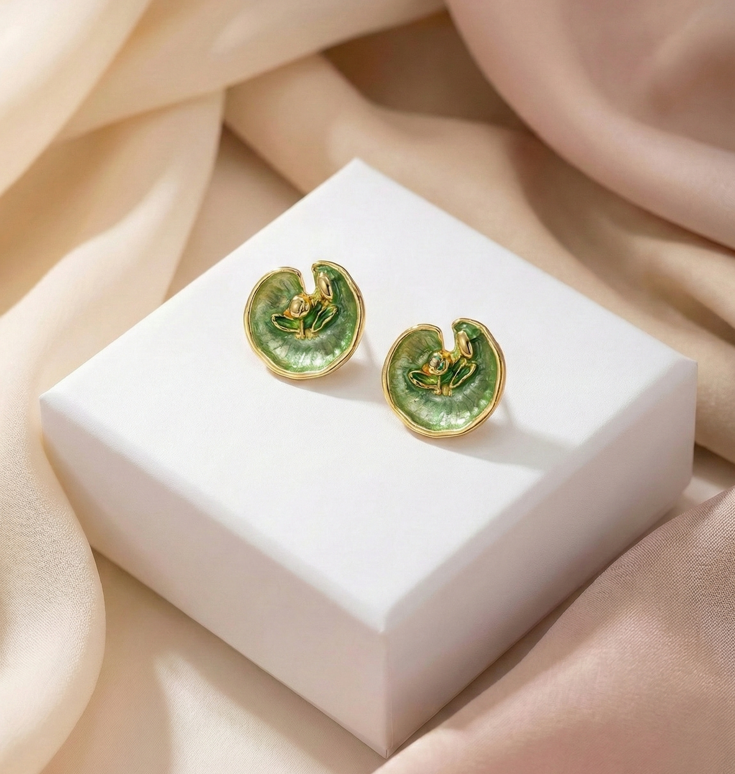 Royal Lotus Stud Earrings