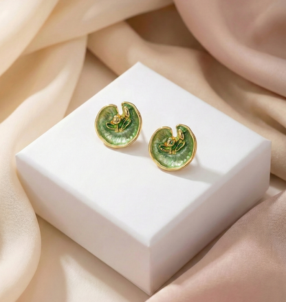 Royal Lotus Stud Earrings
