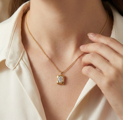 Golden Radiance Pendant Necklace