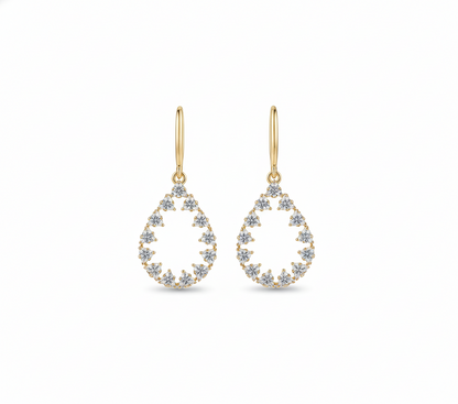 Crystal Dewdrop Hoops