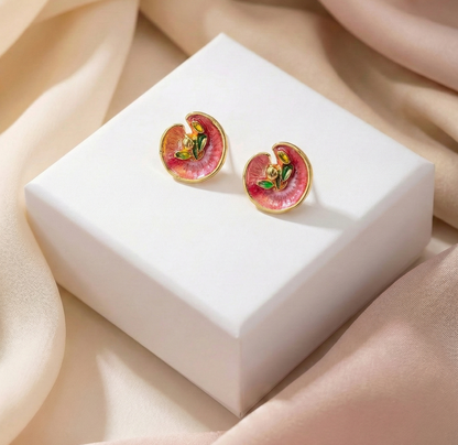 Royal Lotus Stud Earrings