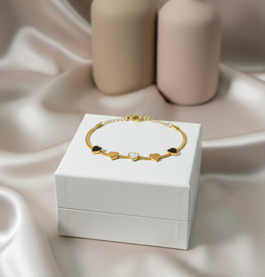 Golden Love Charm Bracelet