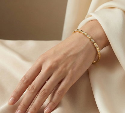 Regal Bloom Diamond Bangle