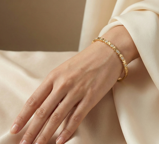 Regal Bloom Diamond Bangle