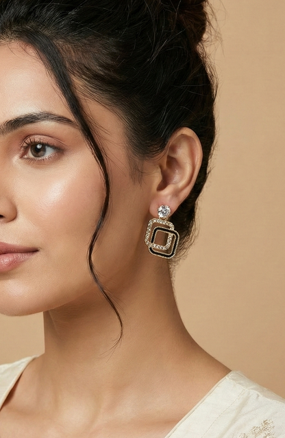 Midnight Square Sparkle Drops