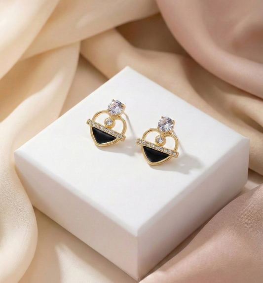 Midnight Crystal Heart Drops