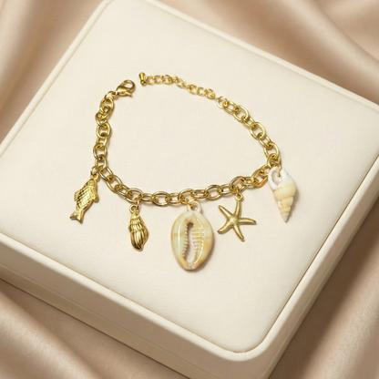 Ocean Whisper Charm Bracelet