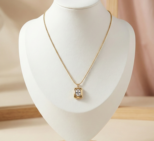 Golden Radiance Pendant Necklace