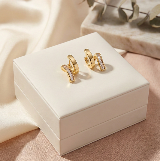 Zig-Zag Glow Hoop Earrings