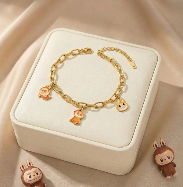 Labubu Charm Link Bracelet